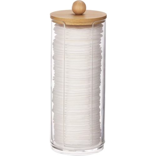 Tecbeauty Cotton Pads Holder Makeup Removers Bathroom Organizer Storage Cotton Rounds, Clear