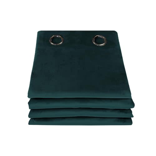 Moondream DecibelControl™ 3-in-1 Soundproof Curtain | Noise Reduction | Thermal Insulation | 100% Blackout | Patented Technology | Velvet | Grommet | 52" W x 84" L | Green - Oregano MC228