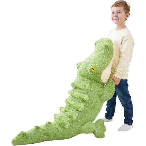 Giant Alligator Stuffed Animals, Giant Crocodile Stuffed Animals, Large Stuffed Alligator Plush Toy 52", Huge Green Crocodile Plush, Gifts for Kids on Birthday Christmas