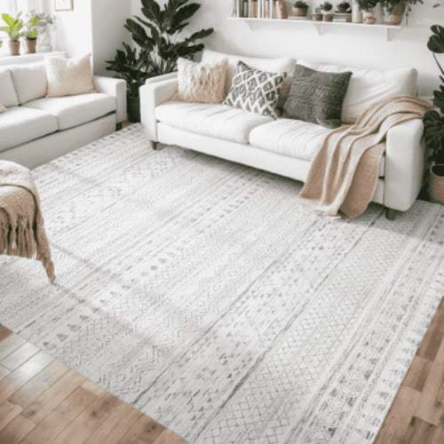 VUNATE Rugs for Living Room 5x7 Washable Area Rug Soft Non-Slip Bedroom Dining Room Floor Accent Rug Boho Carpet Indoor Rug Gray