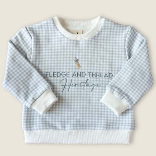 Embroidered Gingham Jumper | 100% Cotton Kids Clothing Australia