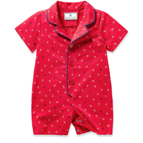Baby's Twill Summer Romper in Anchors Away