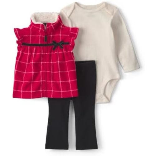 Carter's Baby Girls' 3-piece Bodysuit Pant Sets