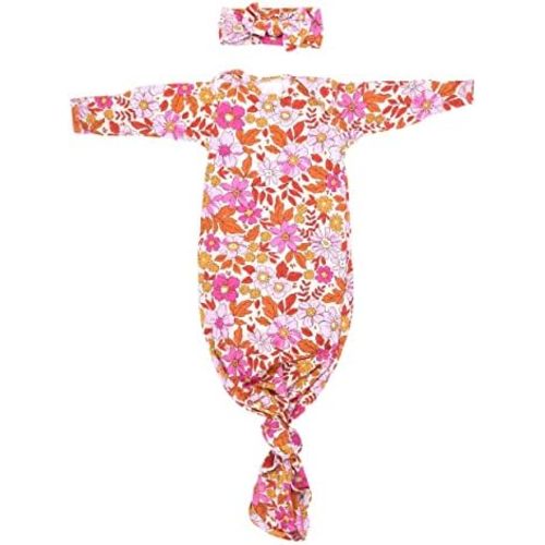 Three Little Tots Newborn Baby Knotted Tie Gown - Infant