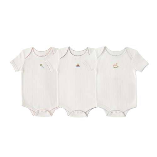 Petit Pehr Pointelle One-Piece 3-Pack - Playtime