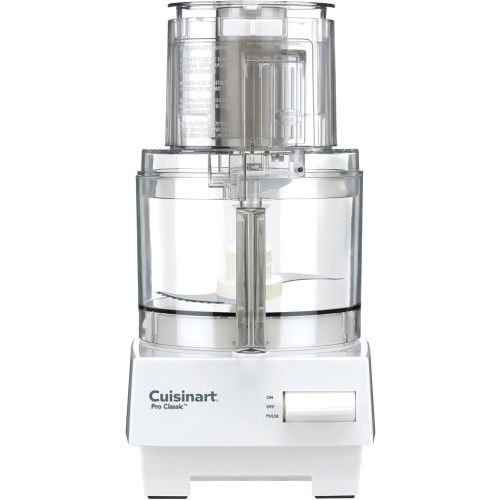 Cuisinart 7-Cup Pro Classic Food Processor, 600-Watt Motor, Vegetable Chopper & Blender for Mincing, Dicing, Shredding, Puree & Kneading Dough, DLC-10SYP1, White