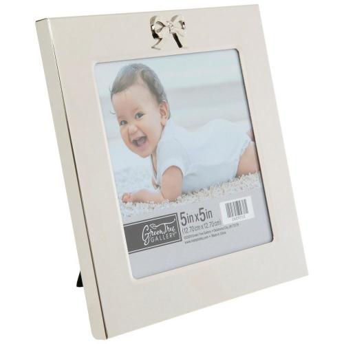 Silver Bow Picture Frame - 5" x 5"