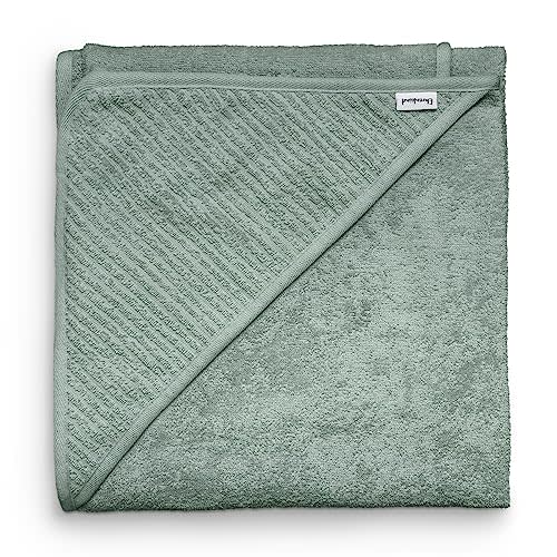 Ehrenkind® Hooded Towel, Baby Towel with Hood Made of Cuddly Soft Organic Cotton, Bath Towel in 100 x 100 cm, Jade, Children's Bath Towel, As Baby First Equipment Newborn or Baby Gift