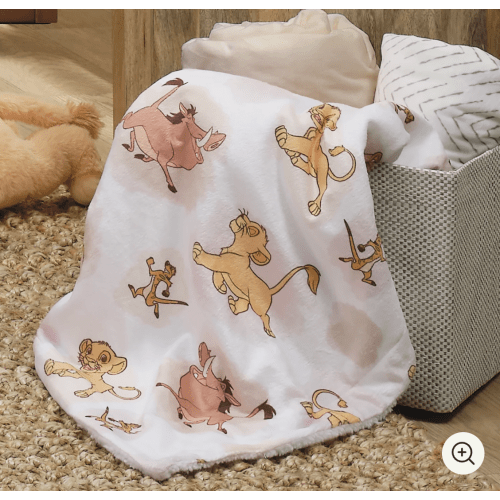 Disney Baby Lion King Safari Soft White Fleece Baby Blanket – Lambs & Ivy