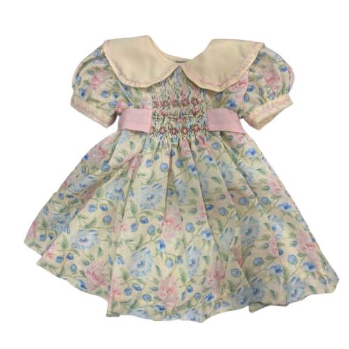 Simone Yellow Floral Handsmocked Dress (6 Months)