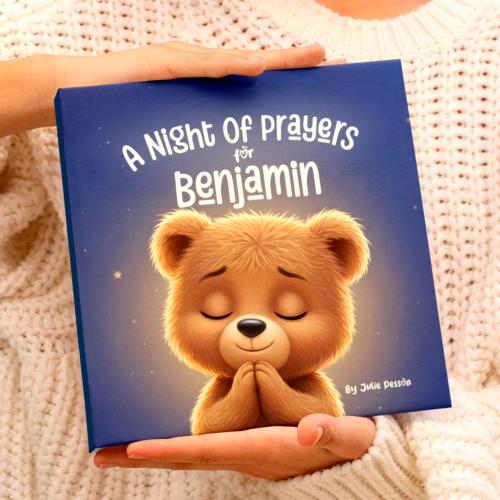 Bedtime Prayers, Baptism Gift, Personalized Children's Book, God Loves You, Custom Name Book, Baptism Gift for Boy or Girl, Prayer for Kids