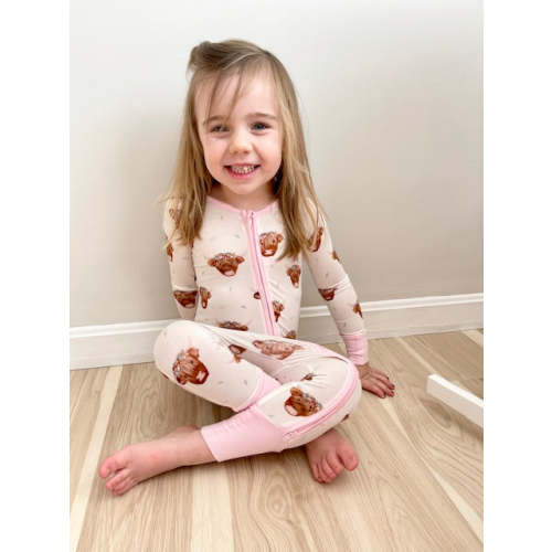Highland Cowgirl Bamboo Convertible Footie Pajama
