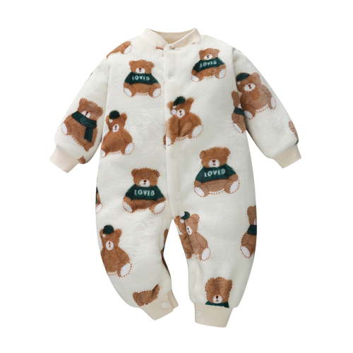 Baby Girl Boys Thick Warm Jumpsuit Playsuit Romper Clothes Comfy Dailywear