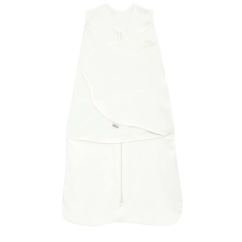 HALO 100% Cotton Sleepsack Swaddle, 3-Way Adjustable Wearable Blanket, TOG 1.5, Cream, Newborn, 0-3 Months