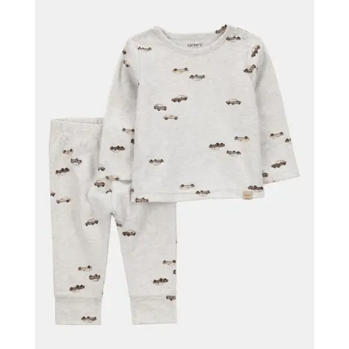 Baby 2-Piece Car Print Long-Sleeve Tee & Pant Set | Carter's