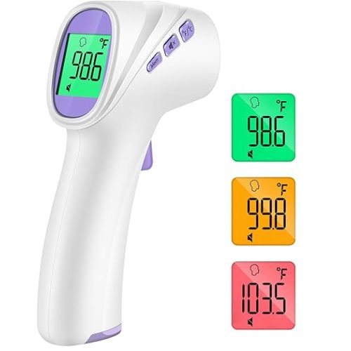 Forehead Thermometer for Adults and Kids, Digital Baby Thermometer with Fever Alarm, Fast Accurate Results, Home Medical & Nurse Essentials