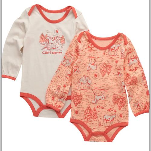 Girls' 2-Piece Long Sleeve Farm Print Bodysuit Set (Baby) | Sale Clothing & Gear | Carhartt