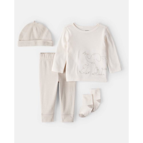 Baby 4-Piece Elephant Outfit Set - Grey/Ivory - Carter's | Carter's
