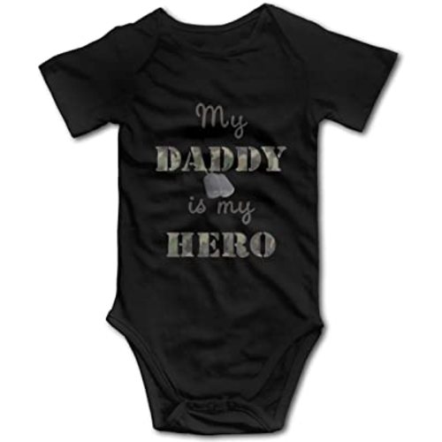 OASCUVER My Daddy is My Hero Toddler Baby Short Sleeves Jumpsuits