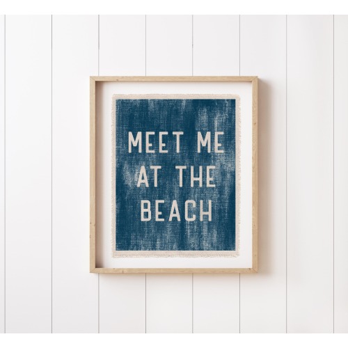 Beach Wall Art, Meet Me At The Beach Canvas Poster, Surf Tapestry Flag, Coastal Decor Wall Banner
