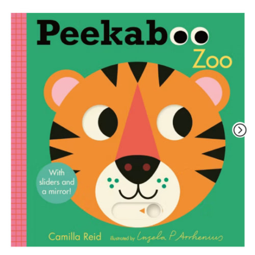 Peekaboo: Zoo: (An Interactive Board Book for Babies & Toddlers with Mirror & Sliders to Push, Pull, or Turn. Cute Zoo Animal Artwork Includes a Rhino, Hippo, Camel, & More.)