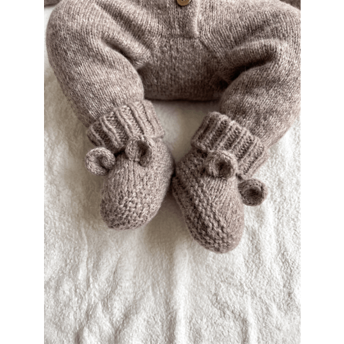 Cozy Bear Booties - Bear Brown
