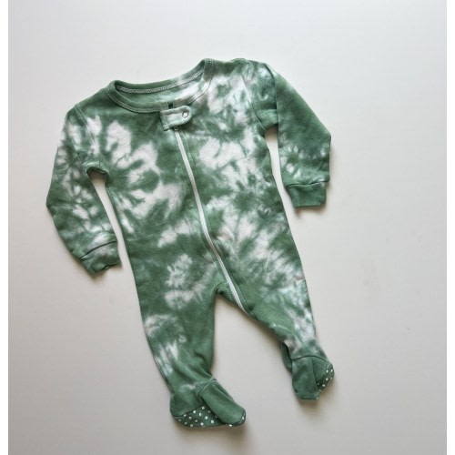 Tie-Dye Baby Sleeper: Gender Neutral Zip-Up Outfit