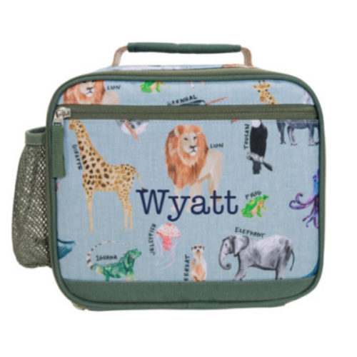 Mackenzie Brendan Safari Animals Lunch & Bento Bundle, Set of 2 with cold pack
