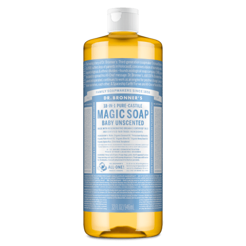 Dr. Bronner Pure-Castile Magic Soap - Unscented 32 oz