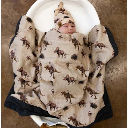 Cowboy Dino Bamboo Muslin/Waffle Blanket – Cowkid Clothing Company