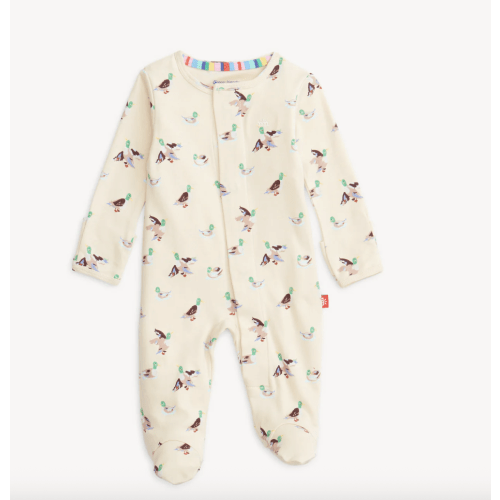 Magnetic Me 100% Organic Cotton Magnetic Baby Footie Pajamas | Super Soft Cotton Fabric | Available in PRE - 24M