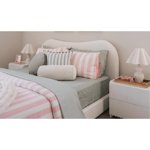 Aura Boucle Rocking Chair with Ottoman in Cream White – Luxo Living