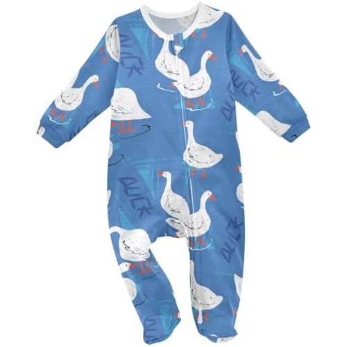 Dussdil Baby One-Piece Footies Newborn Rompers Pajamas Cotton Footed Pjs for Sleep Play Boys Girls