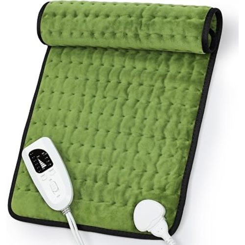 Heating Pad,Heated Blanket,Heating Pad for Back Neck,Green,24x12 Inch