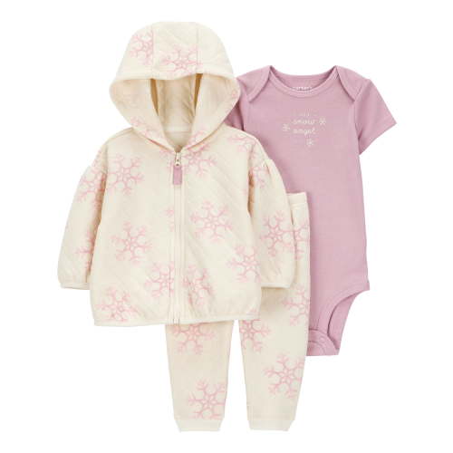 Carter's Child of Mine Baby Girl Cardigan Outfit Set, 3-Piece, Sizes 0/3-24 Months