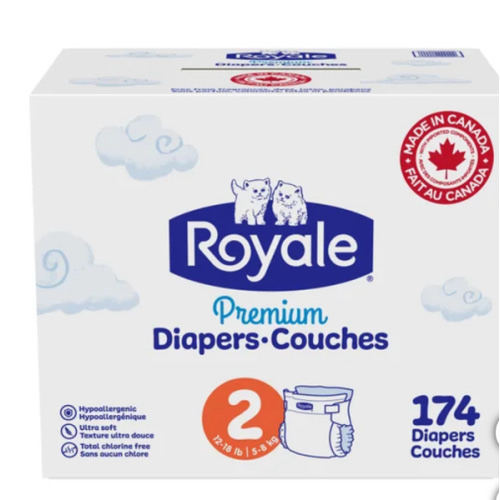 Royale Premium Baby Diapers, Size 2