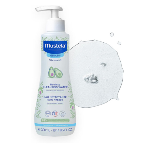 Mustela No-Rinse Micellar Cleansing Water for Babies - Made with Natural Avocado Perseose & Aloe Vera - Safely Cleans Baby's Face, Hands & Diaper Area - 1 or 2-Pack - Various Sizes