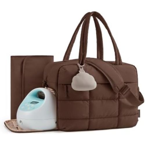 BAGSMART Diaper Bag Tote, Breast Pump Bag, Diaper Tote for Mom Dads
