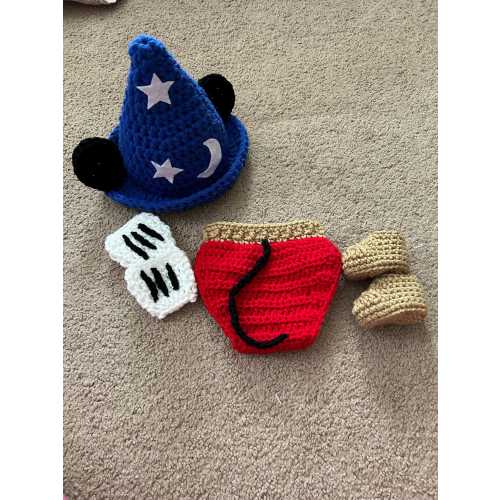 Sorcerer Mickey Set---Baby Mickey Wizard--Sorcerer Mouse Set--Made to Order