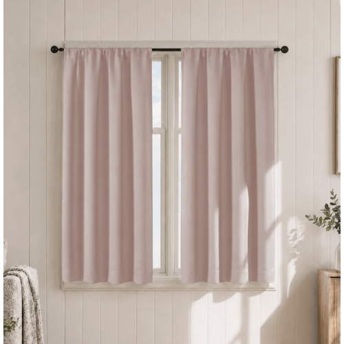 Blush Short Blackout Curtains 40x54 inches