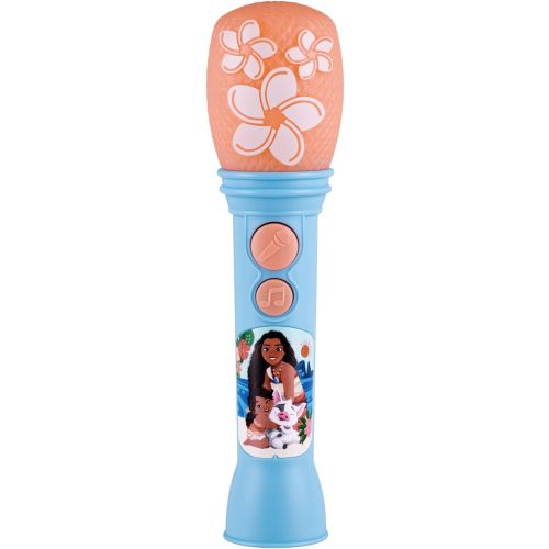 ekids Disney Princess Moana Toy Microphone for Kids, Musical Toy for Girls with Built-in Music, Kids Microphone Designed For Fans of Moana Toys for Girls