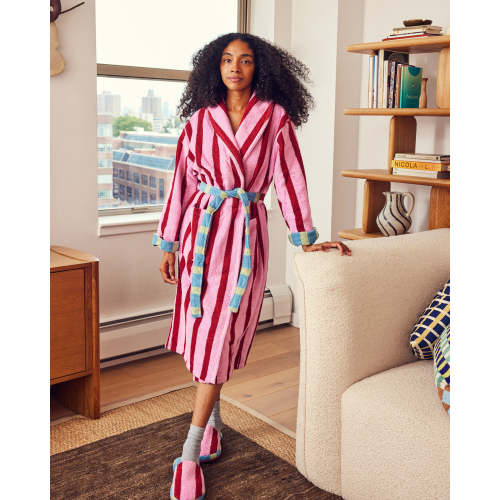 Magnolia Stripe Bathrobe | Dusen Dusen