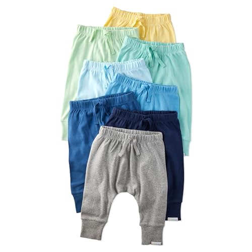 Jordan 8-Pack Jogger Baby & Toddler Pants 100% Organic Cotton Bottoms for Boys & Girls