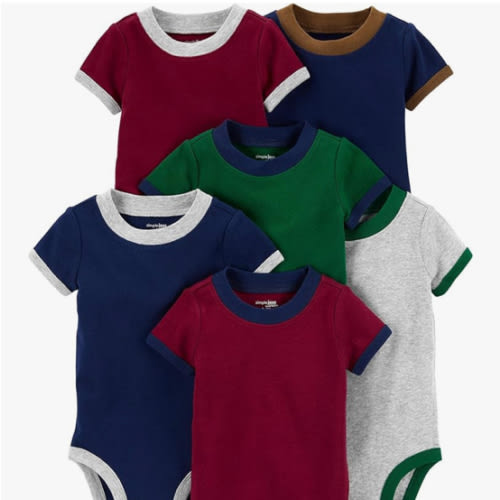 Simple Joys by Carter's Baby Boys' 6-Pack Short-Sleeve Bodysuit