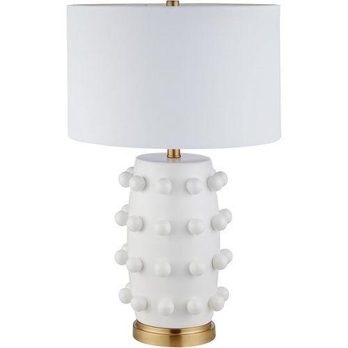 Henn&Hart 26" Modern 1-Light Table Lamp, Flat White