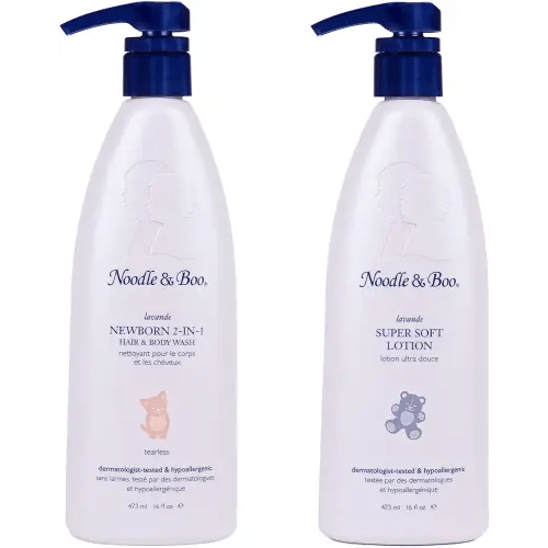 Noodle & Boo Newborn 2-in-1 Baby Shampoo and Body Wash, Tear-Free, Hypoallergenic, Plant-Based Baby Bath Essentials, Moisturizing, pH-Balanced, Vitamin-Enriched, Pediatrician-Tested
