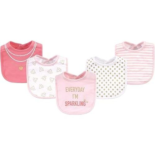 Little Treasure Unisex Baby Cotton Bibs, Sparkling, One Size