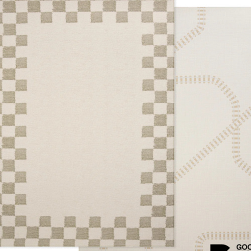 Large Foam Play Mat - Olive Border/Rail