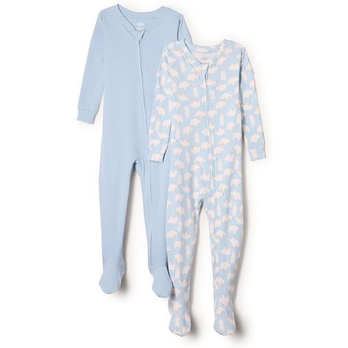 Amazon Essentials x Sofia Grainge Unisex Toddlers and Babies' Snug-Fit Cotton Footed Pajamas