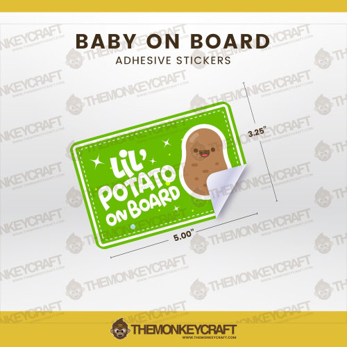 Baby On Board | Little Potato | Baby Stickers | Safety Stickers | Bumper Stickers | Baby Gifts | Baby Decal | Car Decal | Car Vinyl | Babies